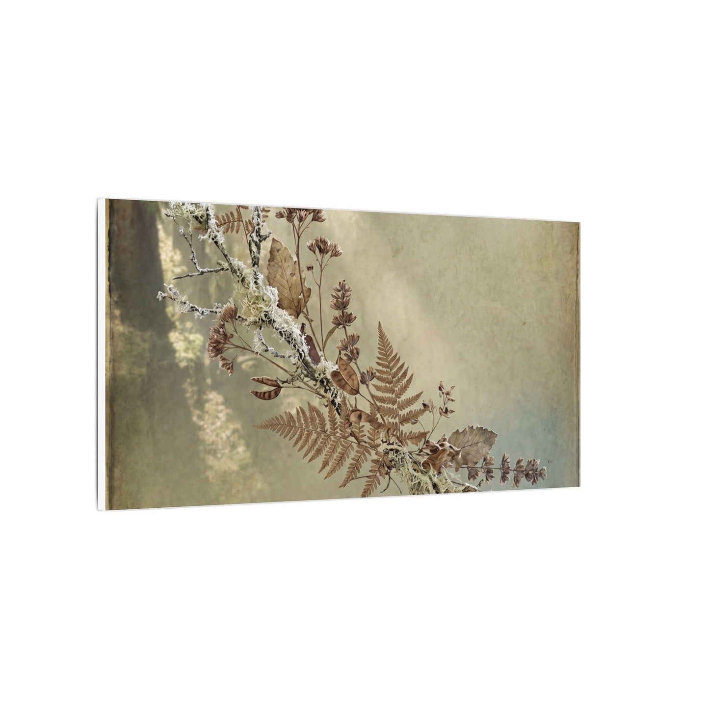 Winter Dried Flowers Forest Whimsy Canvas Art | Earthy Decor