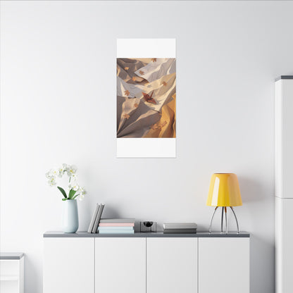Autumn Paper Fold Minimal Line Canvas Art | Cozy Decor