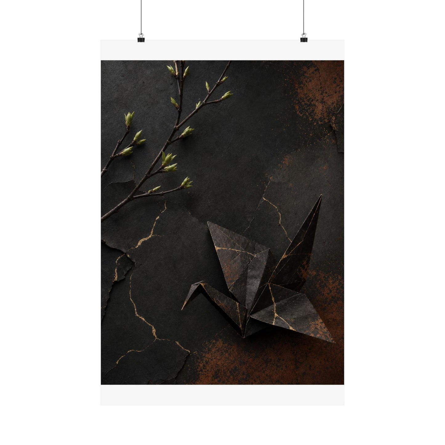 Paper Fold Broken Beauty Wall Art Print | Artful Kintsugi Art
