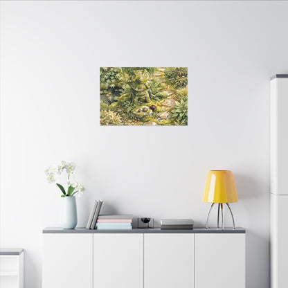 Datsuzoku Stone Lantern Canvas Art - Japandi Watercolor