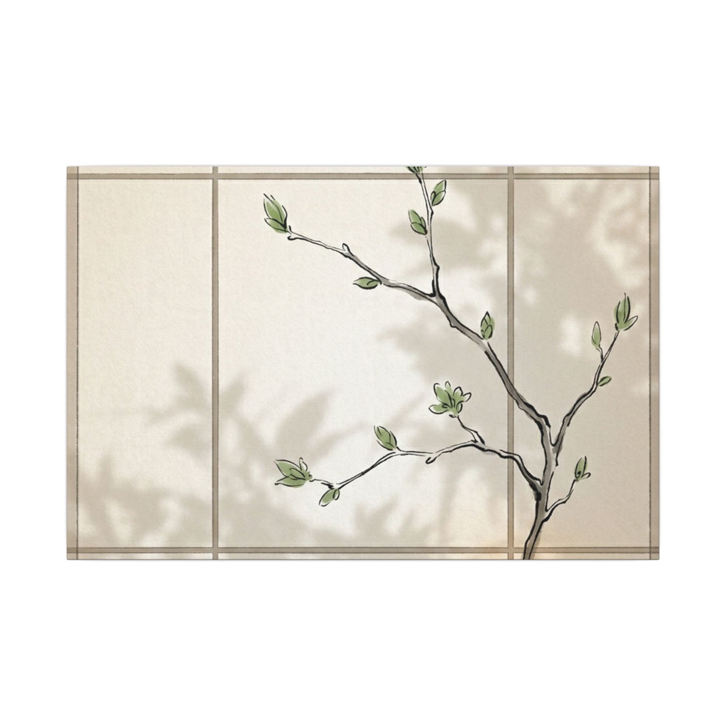 Shoji Screen Spring Canvas Art | Japandi Cozy Design