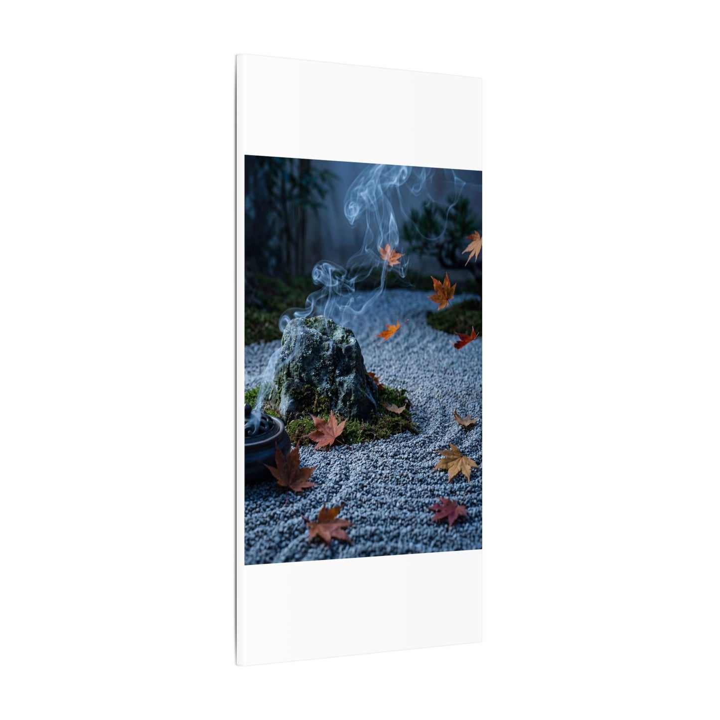 Autumn Incense Smoke Karesansui Canvas Art | Calm Decor
