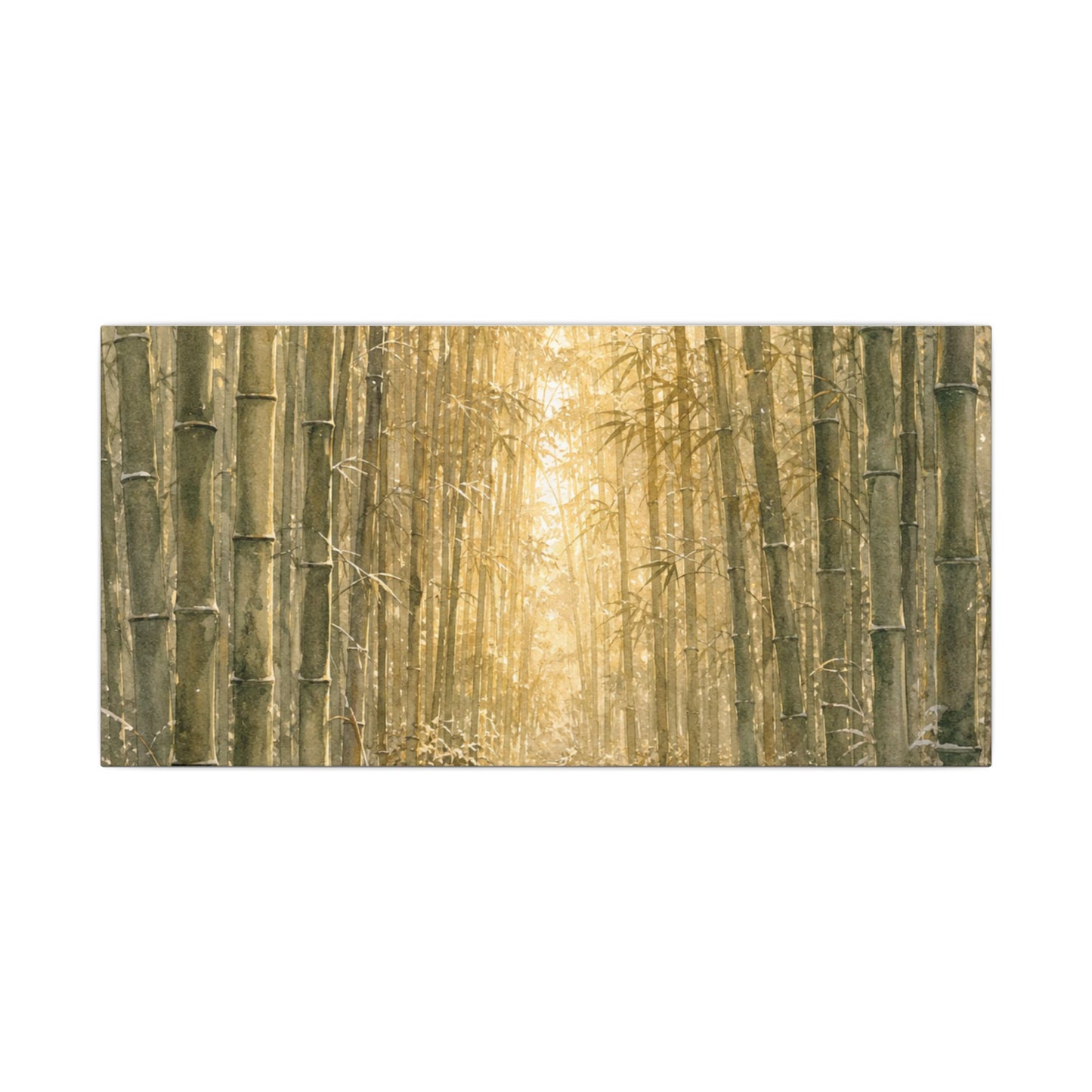 Bamboo Grove Winter Canvas Art | Japandi Elegant Design