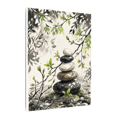 Spring River Stones Japanese Pattern Canvas Art | Elegant Decor
