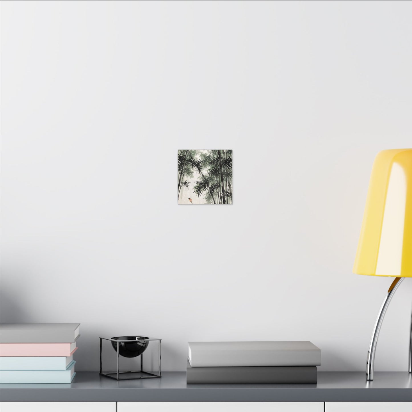 Zen Bamboo Grove in Overcast | Sumi E Canvas Art