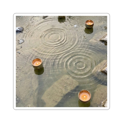 Water Ripple Japanese Pattern Sticker | Elegant Japandi Art