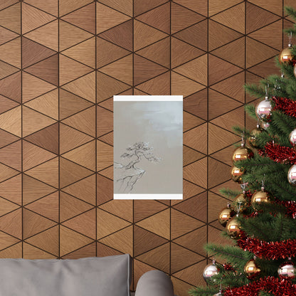 Ma Pine Tree Wall Art Print - Japandi Minimal Line