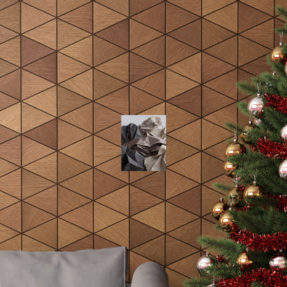 Paper Fold Texture Wall Art Print | Earthy Japandi Art