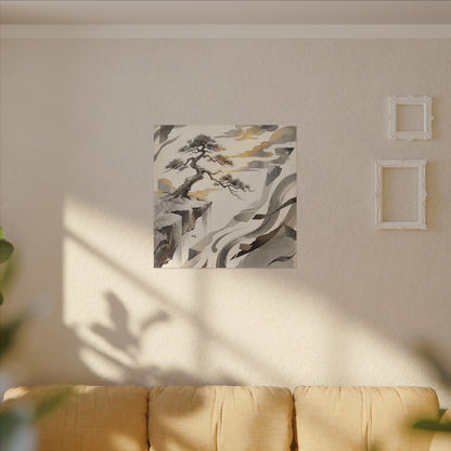 Golden Hour Pine Tree Canvas Art - Japandi Seijaku