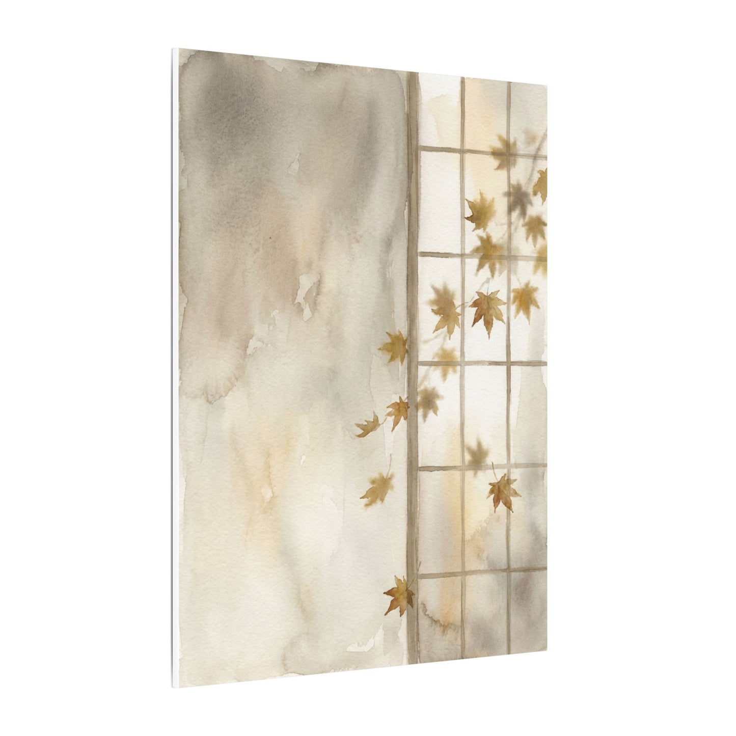 Warm Shoji Screen Canvas Art - Watercolor Japandi