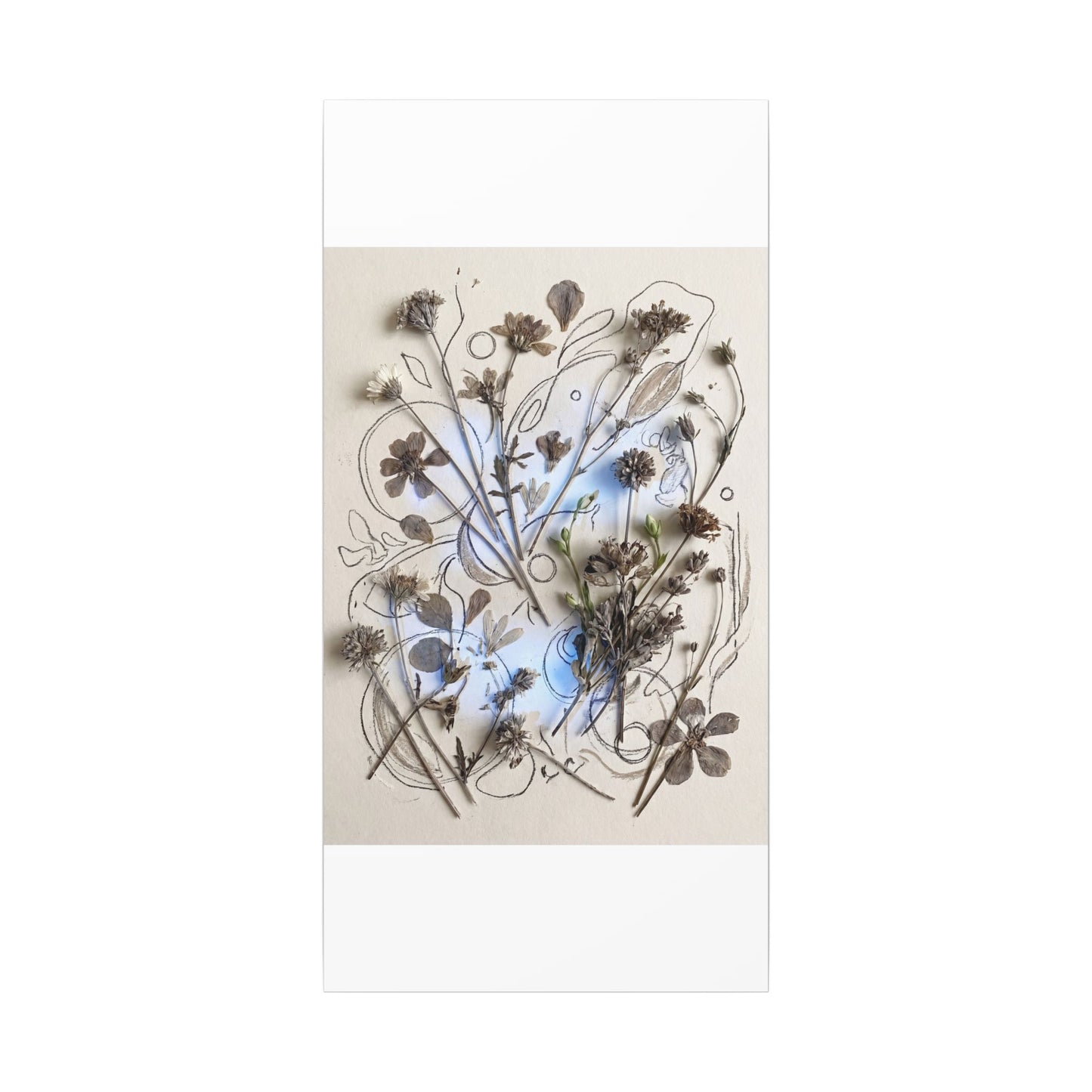 Dried Flowers Minimal Line Canvas Art | Elegant Japandi Art