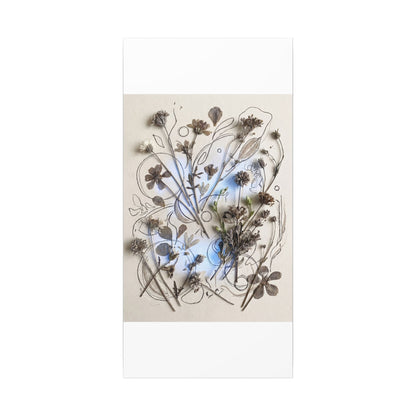 Dried Flowers Minimal Line Canvas Art | Elegant Japandi Art