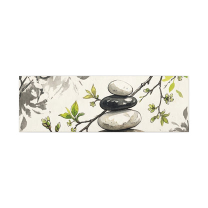 Spring River Stones Japanese Pattern Canvas Art | Elegant Decor