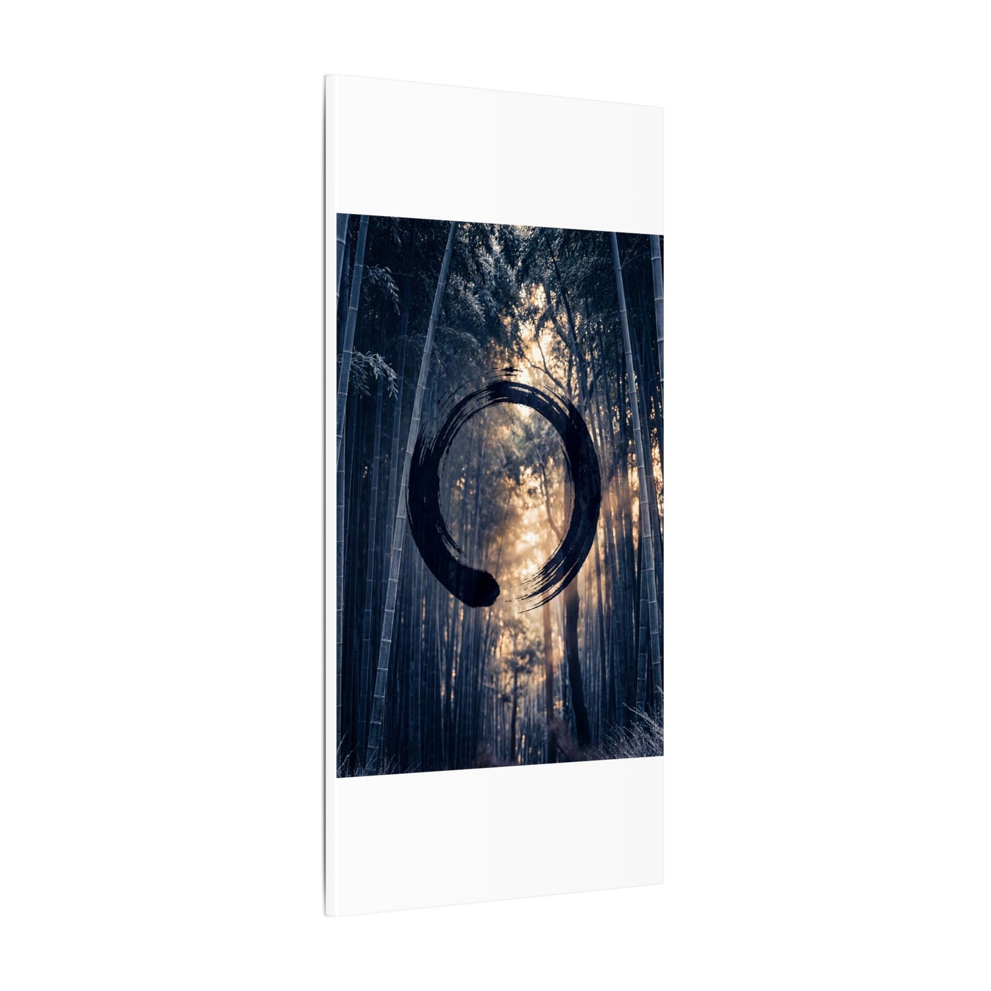 Bamboo Grove Canvas Art | Winter Zen Enso Art