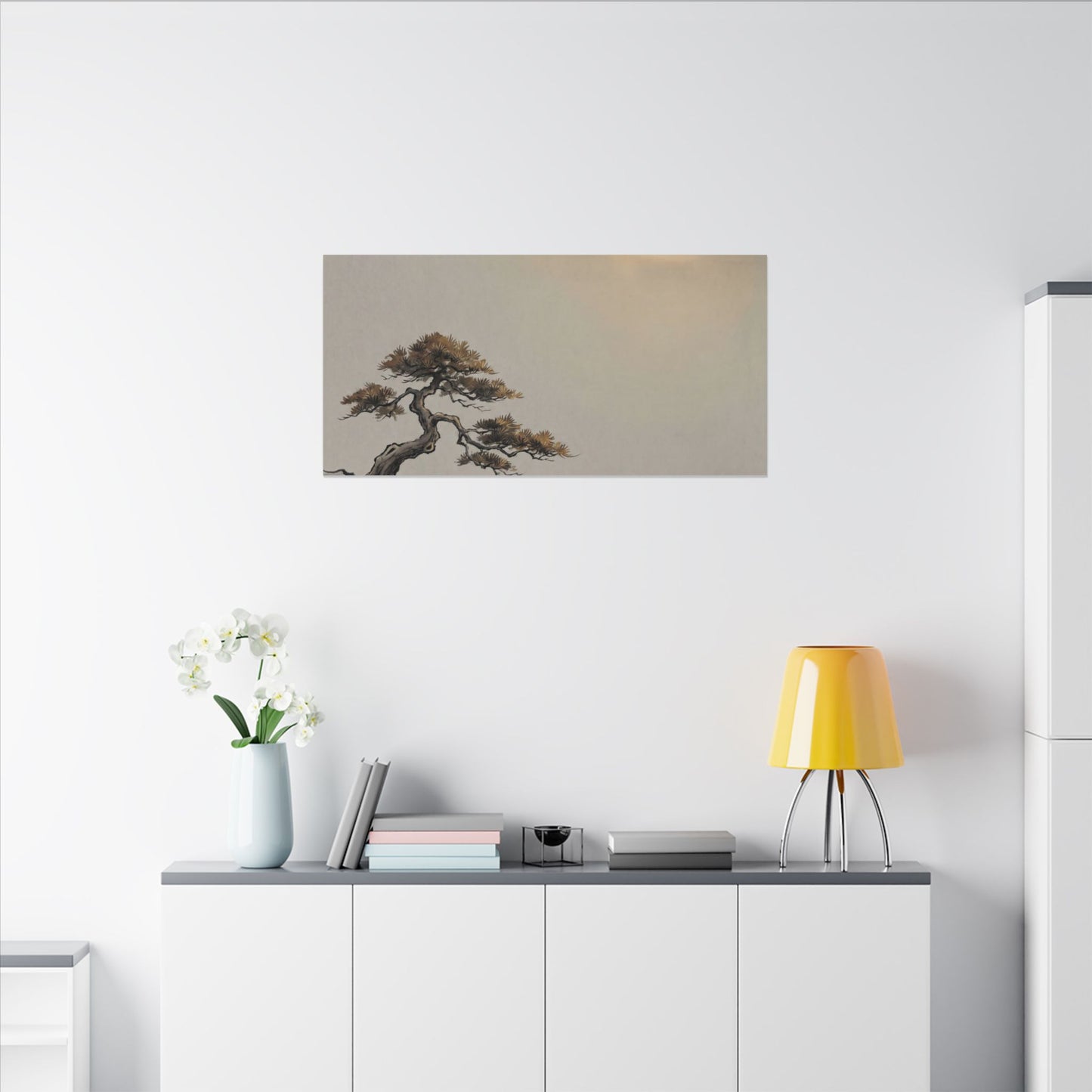 Pine Tree Canvas Art | Autumn Zen Karesansui Art