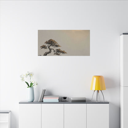 Pine Tree Canvas Art | Autumn Zen Karesansui Art