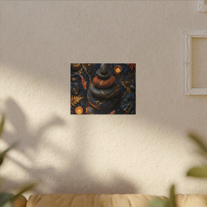 Summer River Stones Gold Vein Canvas Art | Resilient Decor