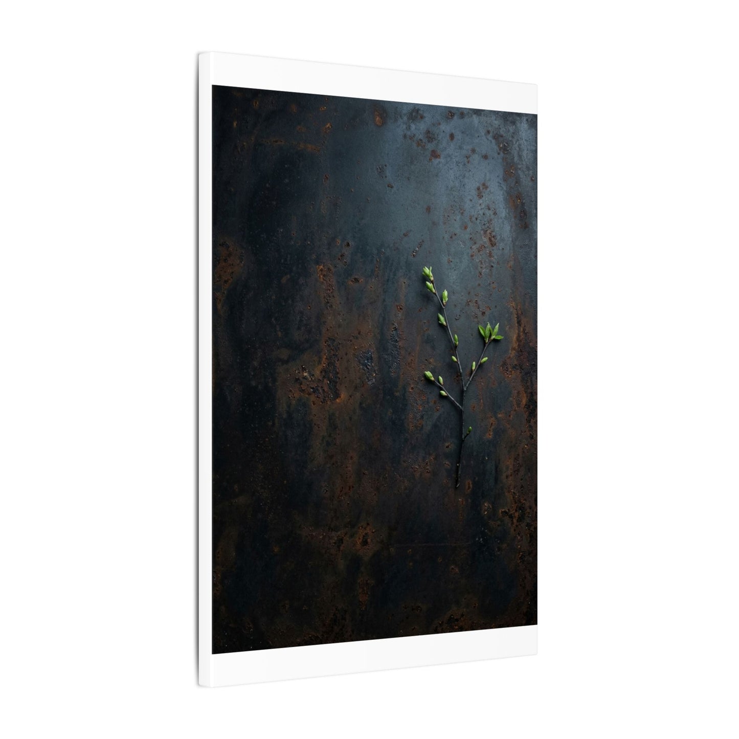 Rust Patina Moody Minimal Canvas Art | Moody Dark Japandi Art