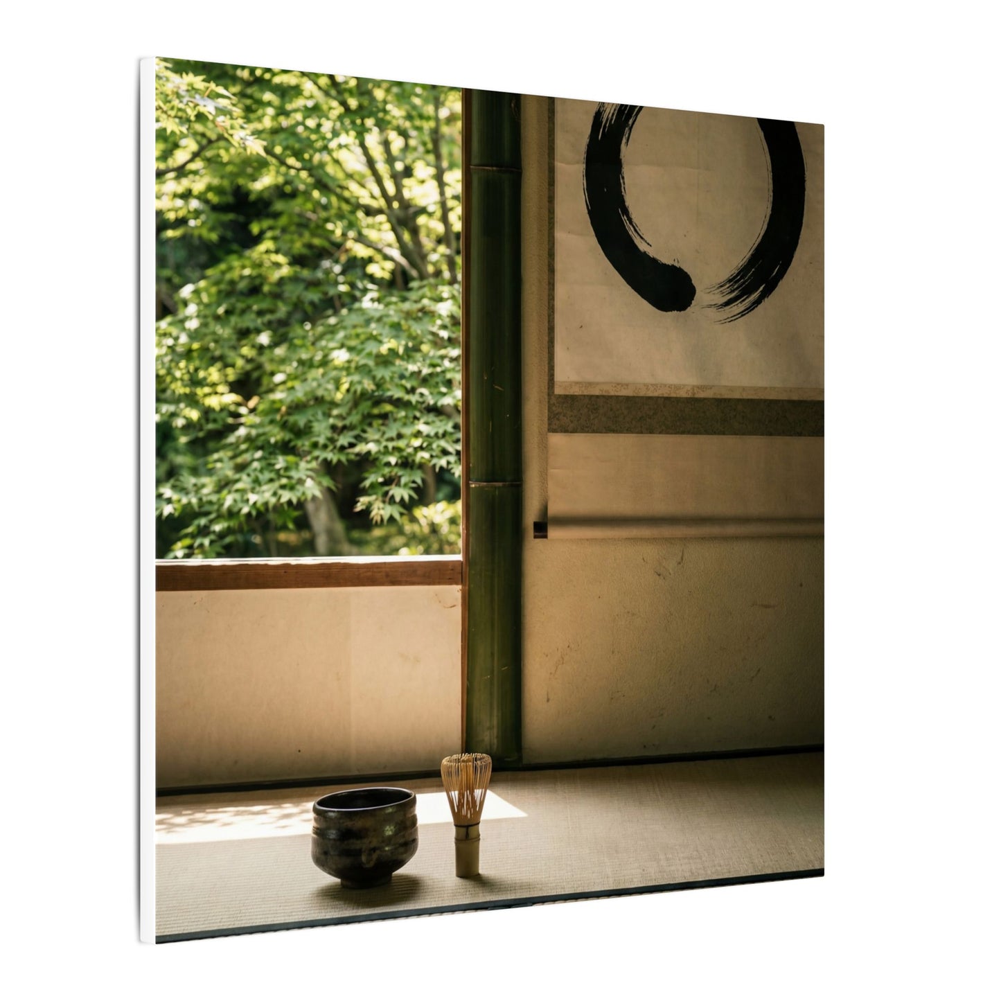 Tea Ceremony Enso Canvas Art | Serene Zen Art