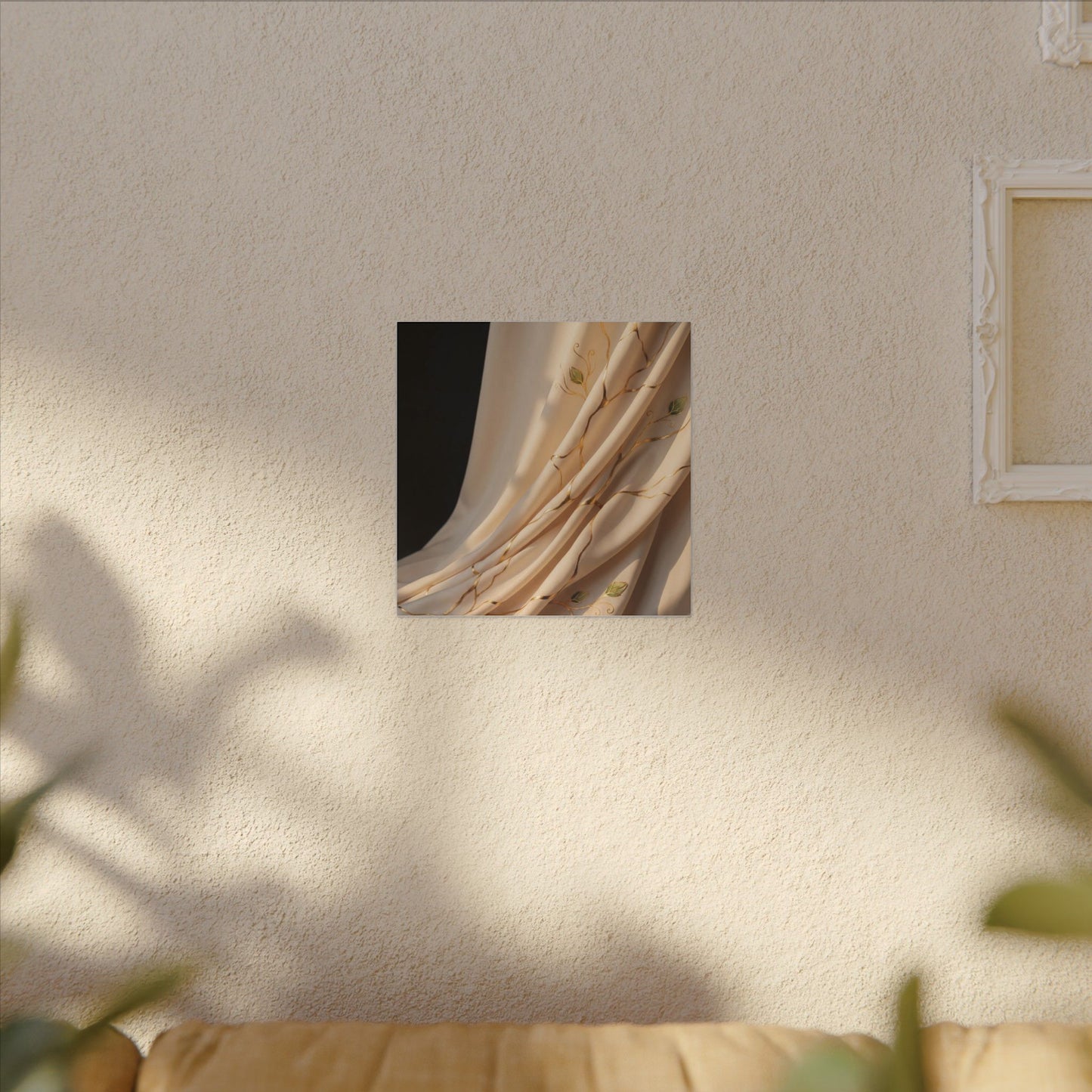 Golden Hour Silk Drape Canvas Art - Kintsugi Fukinsei