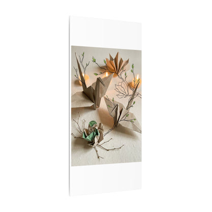 Paper Fold Spring Canvas Art | Japandi Earthy Design