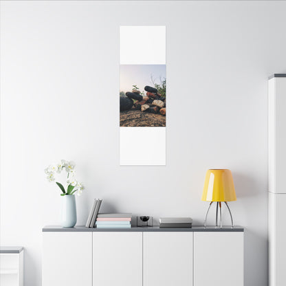 River Stones Canvas Art | Spring Kintsugi Broken Beauty Art