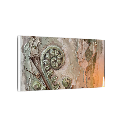 Datsuzoku Fern Unfurling Canvas Art - Japandi Texture