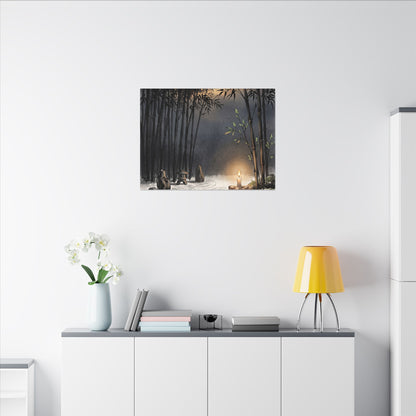 Tranquil Bamboo Grove Canvas Art - Karesansui Zen