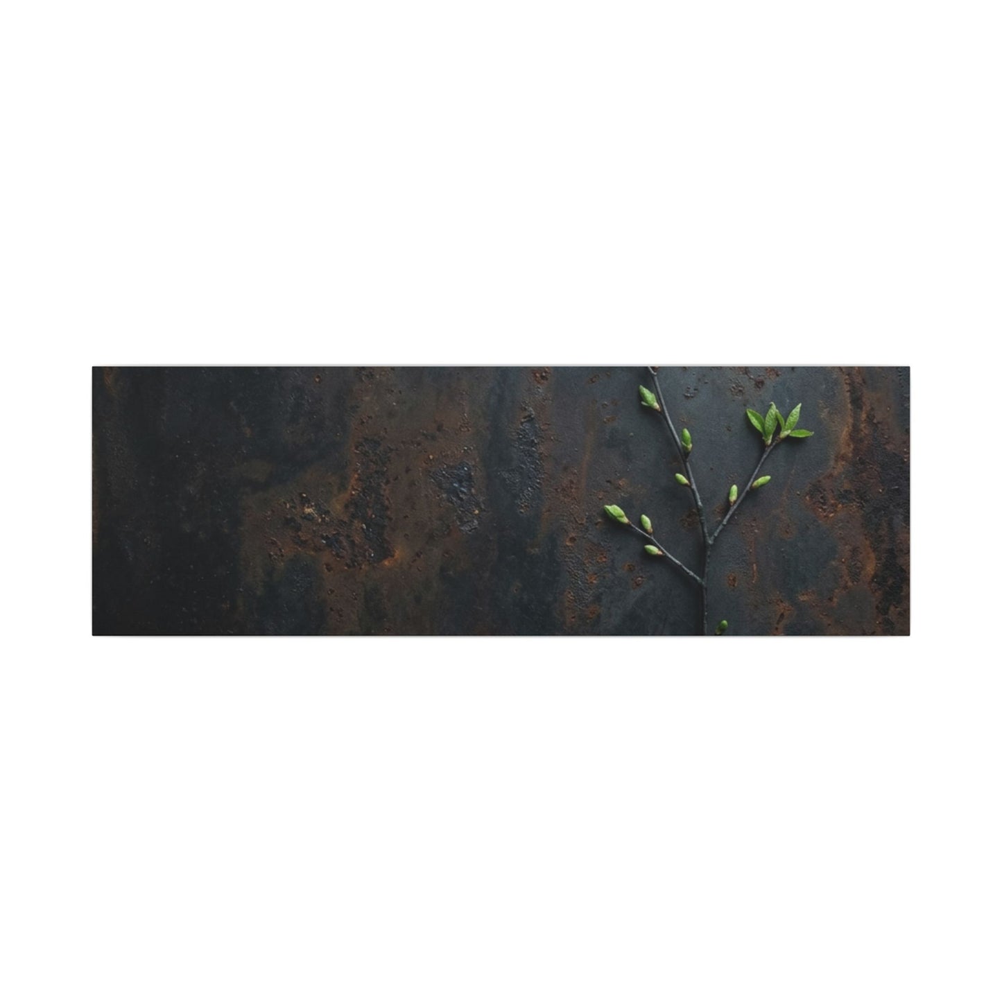 Rust Patina Moody Minimal Canvas Art | Moody Dark Japandi Art