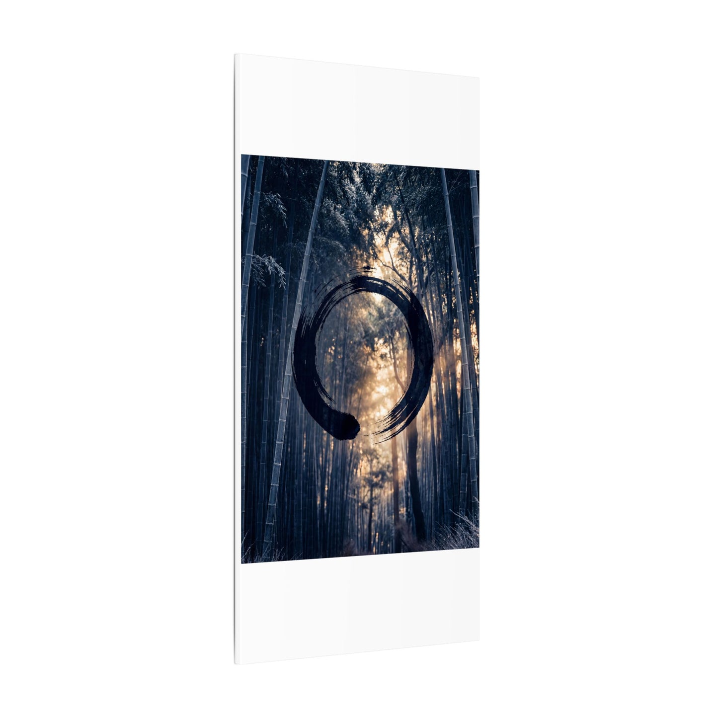 Bamboo Grove Canvas Art | Winter Zen Enso Art