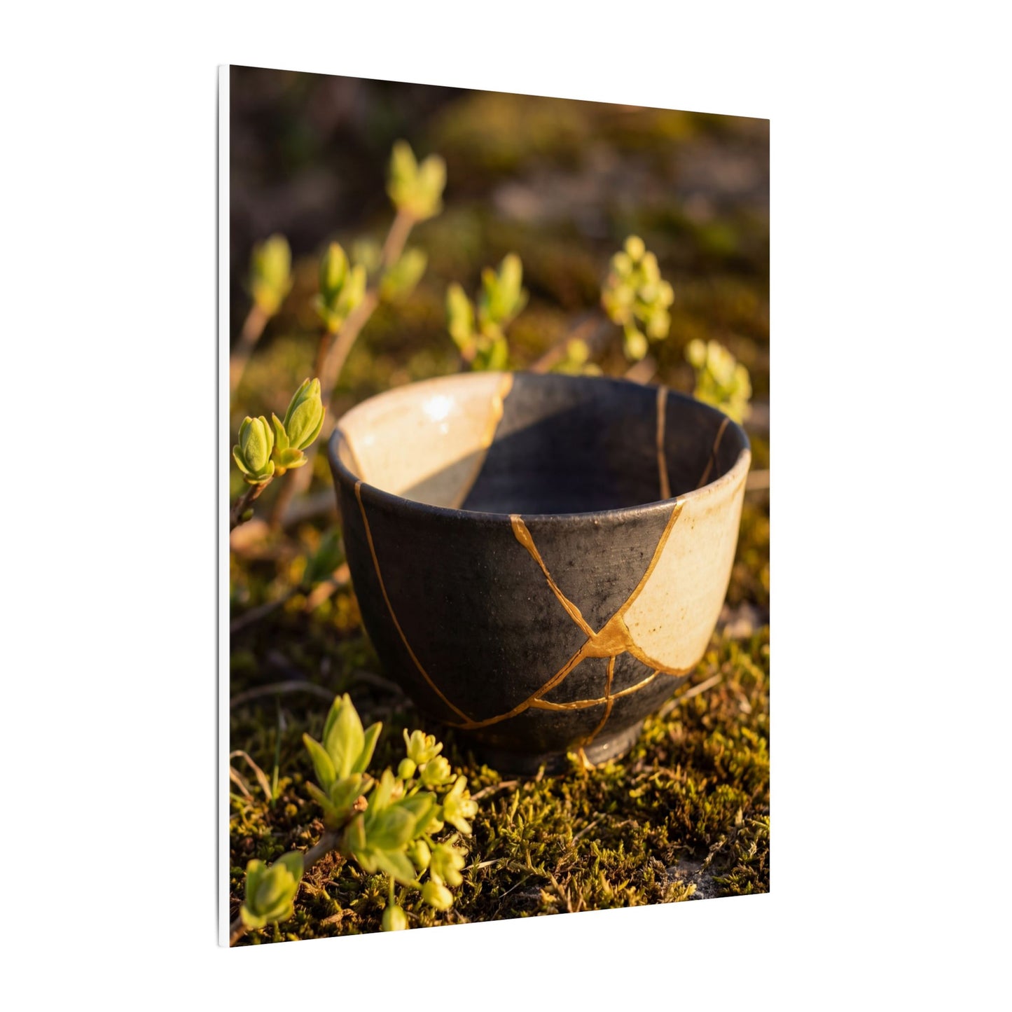 Seijaku Broken Pottery Canvas Art - Kintsugi Gold Repair
