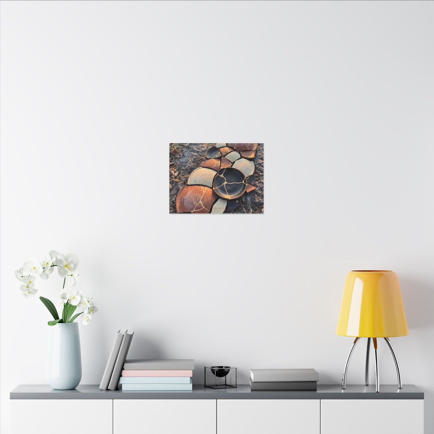 Winter Broken Pottery Gold Vein Canvas Art | Beautiful Decor