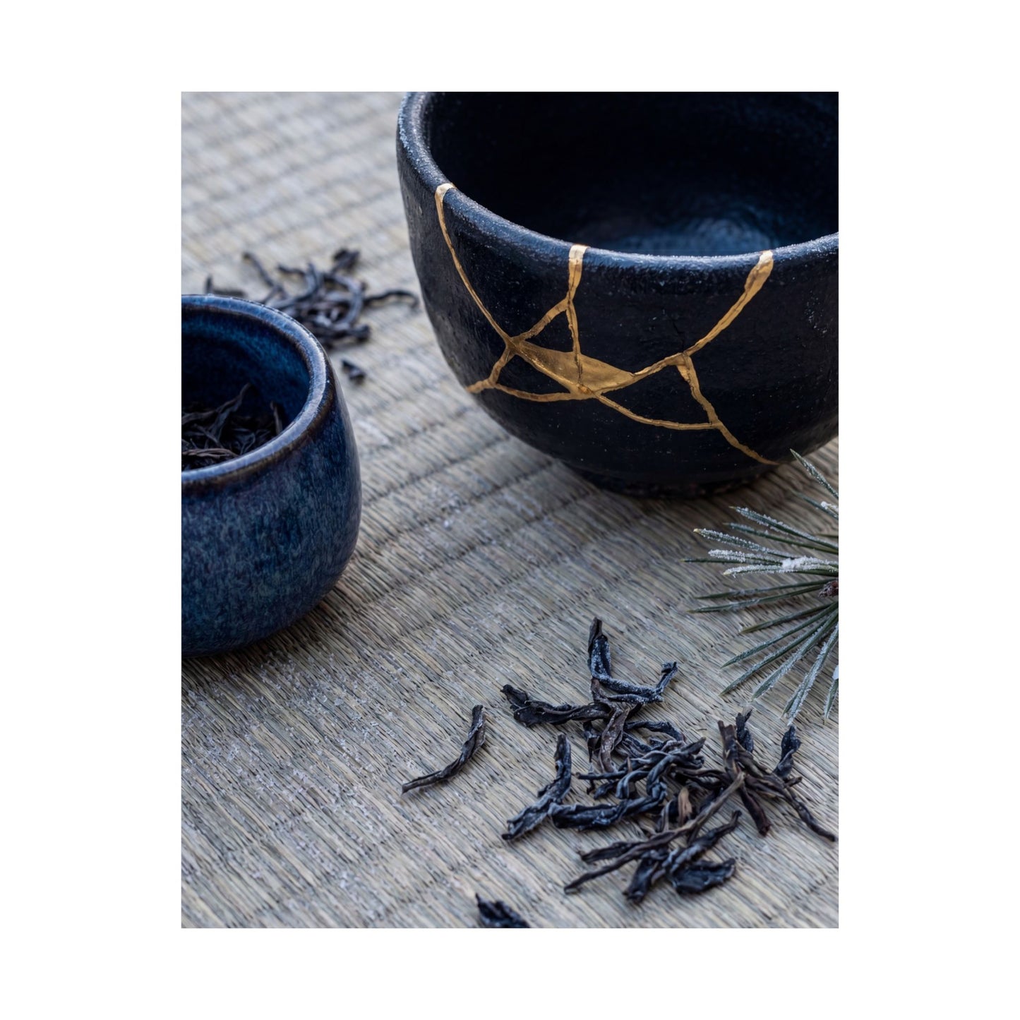 Philosophical Tea Ceremony Wall Art Print - Gold Vein Kintsugi