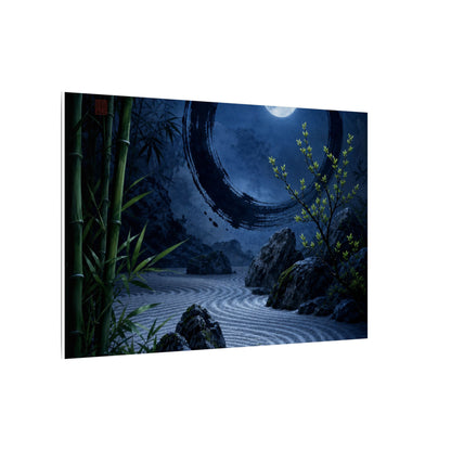 Serene Rock Garden Canvas Art - Enso Zen