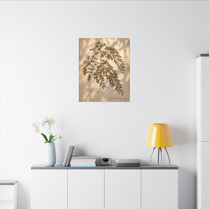 Spring Wisteria Herbarium Canvas Art | Earthy Decor