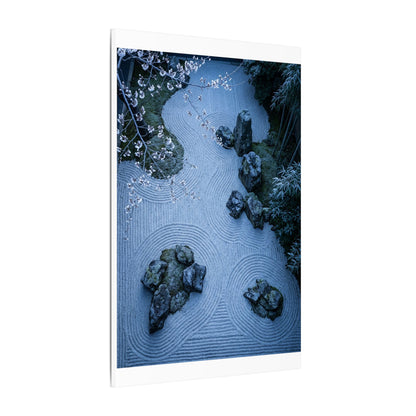 Contemplative Cherry Blossom Canvas Art - Karesansui Zen