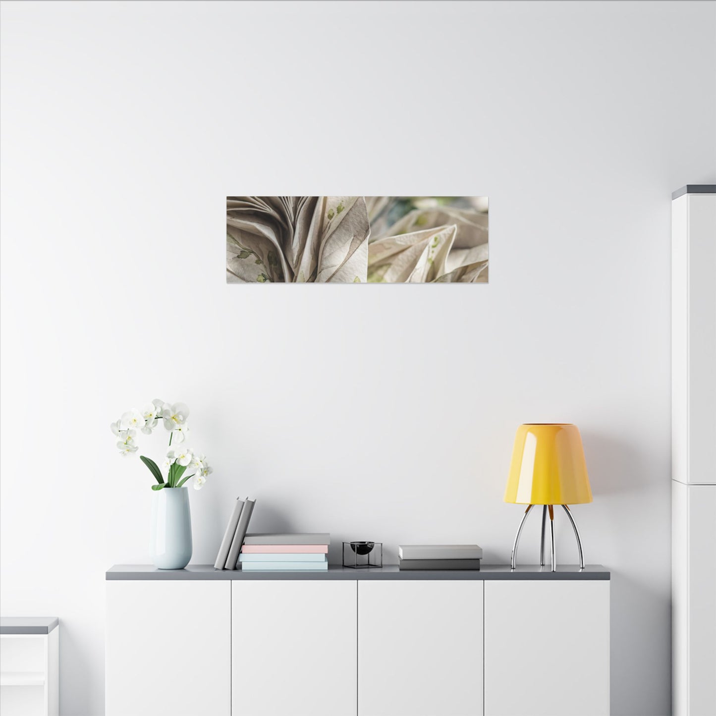 Fukinsei Paper Fold Canvas Art - Japandi Watercolor