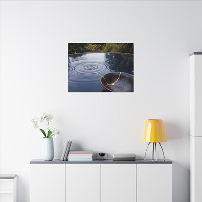 Kintsugi Water Ripple in Overcast | Broken Beauty Canvas Art