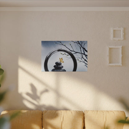 River Stones Spring Canvas Art | Zen Peaceful Design