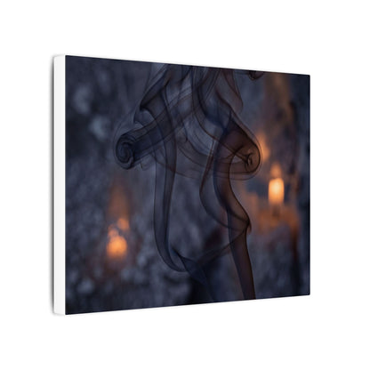 Incense Smoke Winter Canvas Art | Dark Japandi Sophisticated Design