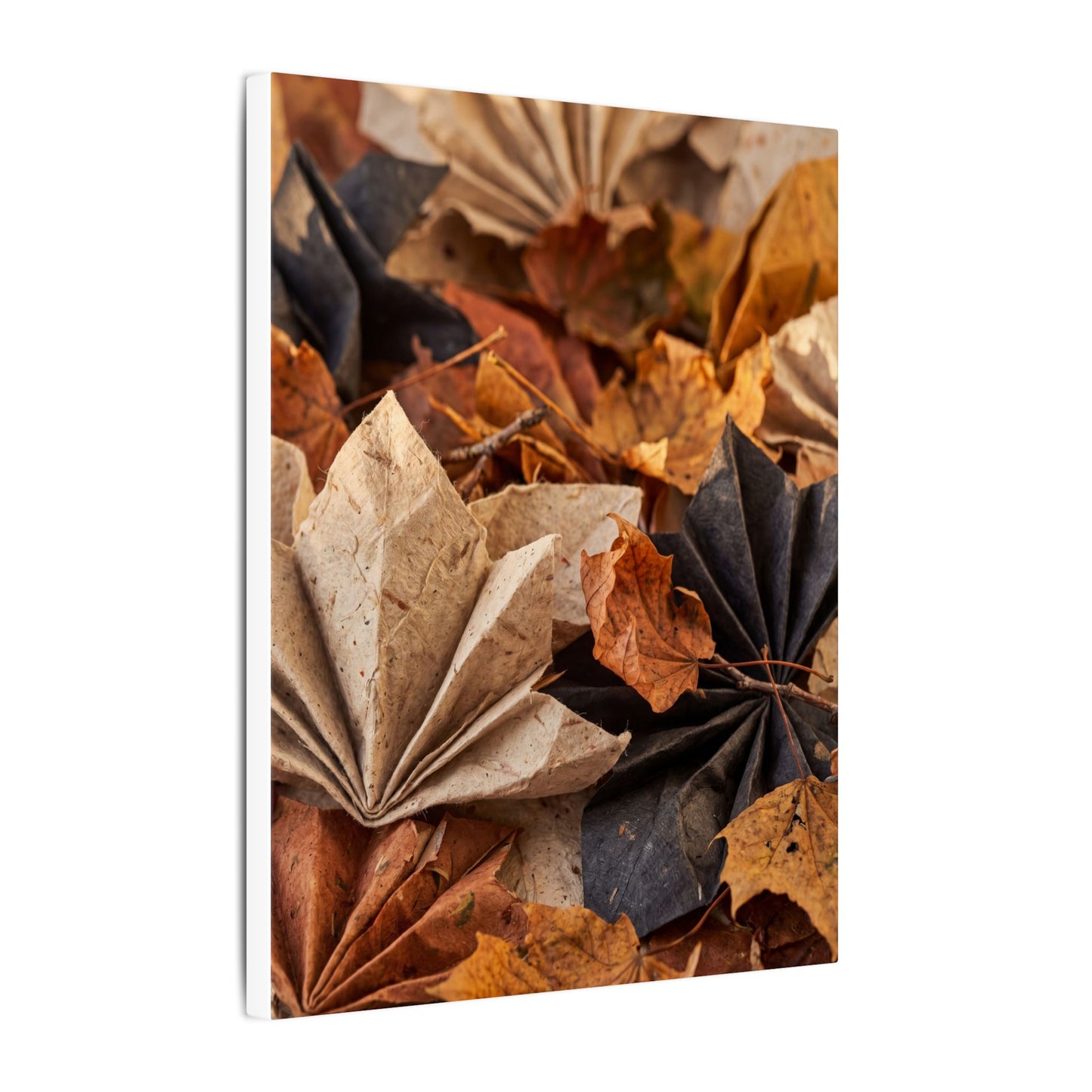 Paper Fold Texture Canvas Art | Elegant Japandi Art