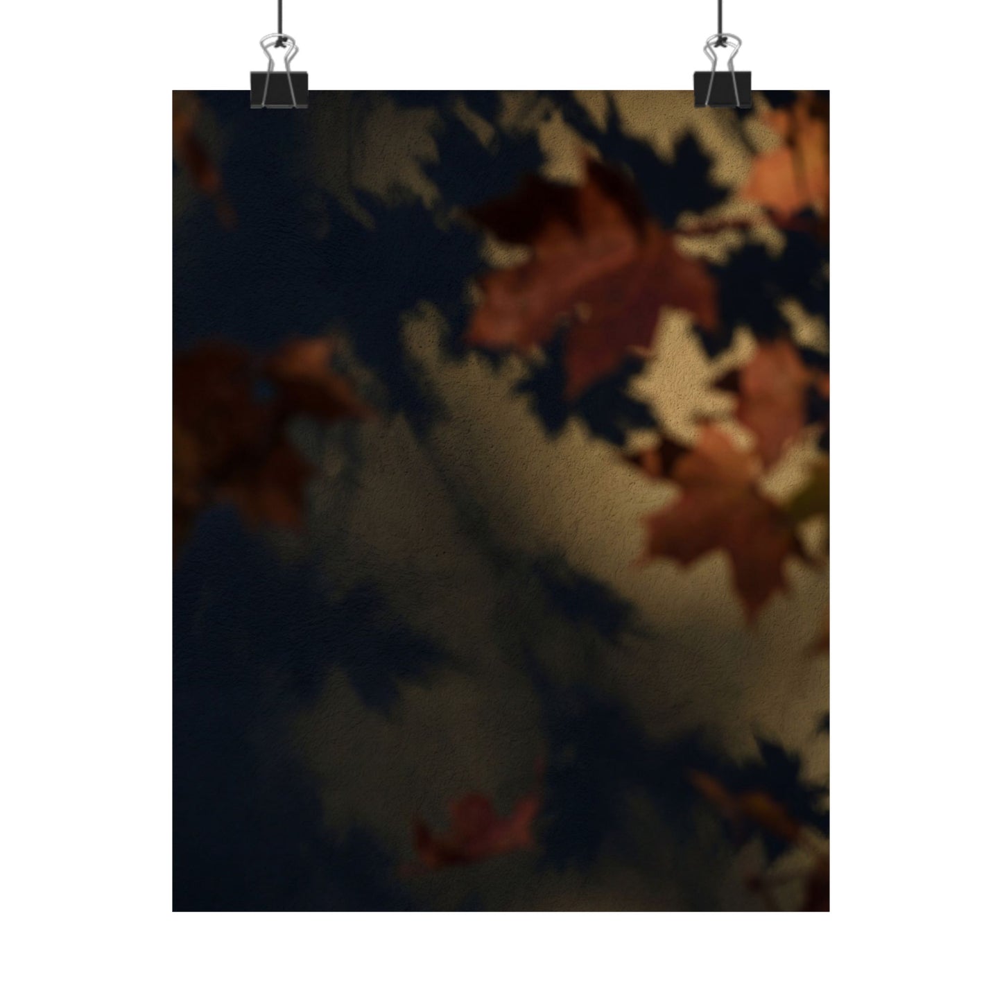 Dark Japandi Shadow Play in Golden Hour | Moody Minimal Wall Art Print Art Print