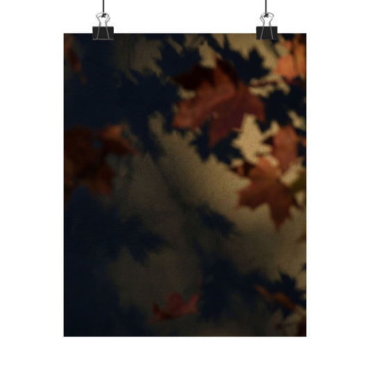 Dark Japandi Shadow Play in Golden Hour | Moody Minimal Wall Art Print Art Print