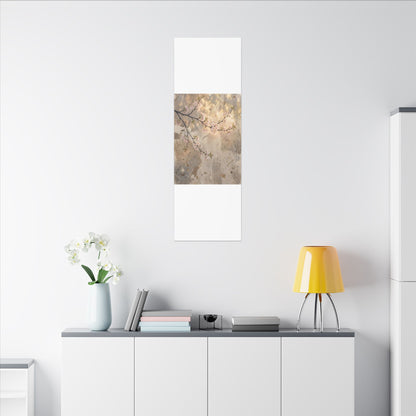 Summer Cherry Blossom Texture Canvas Art | Neutral Decor