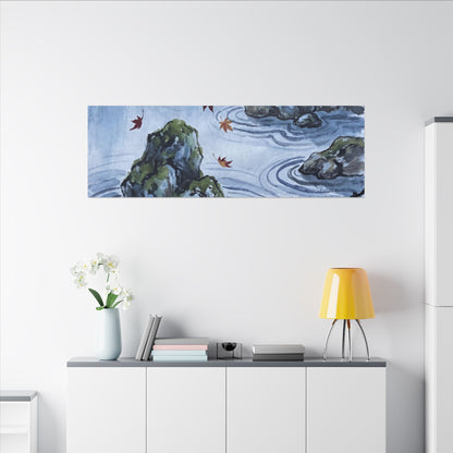 Rock Garden Autumn Canvas Art | Zen Tranquil Design