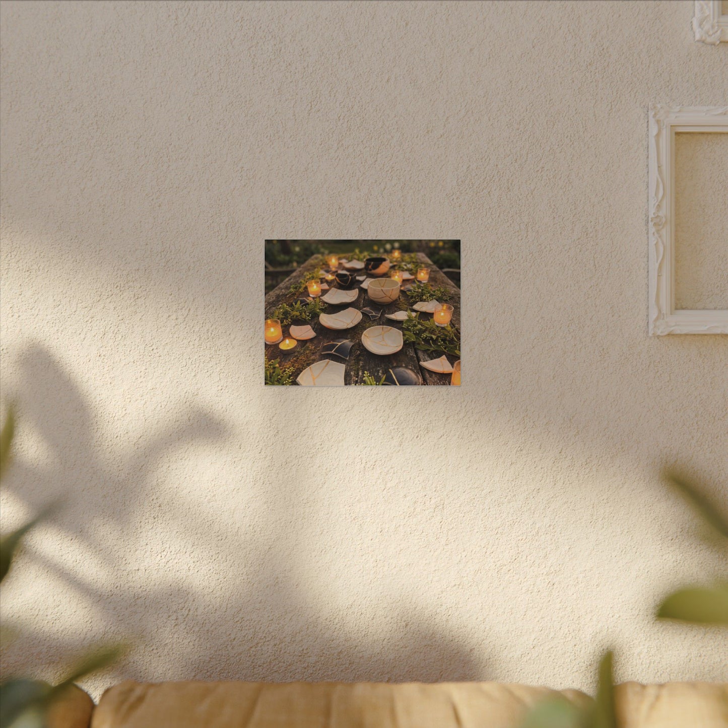 Broken Pottery Spring Canvas Art | Kintsugi Beautiful Design
