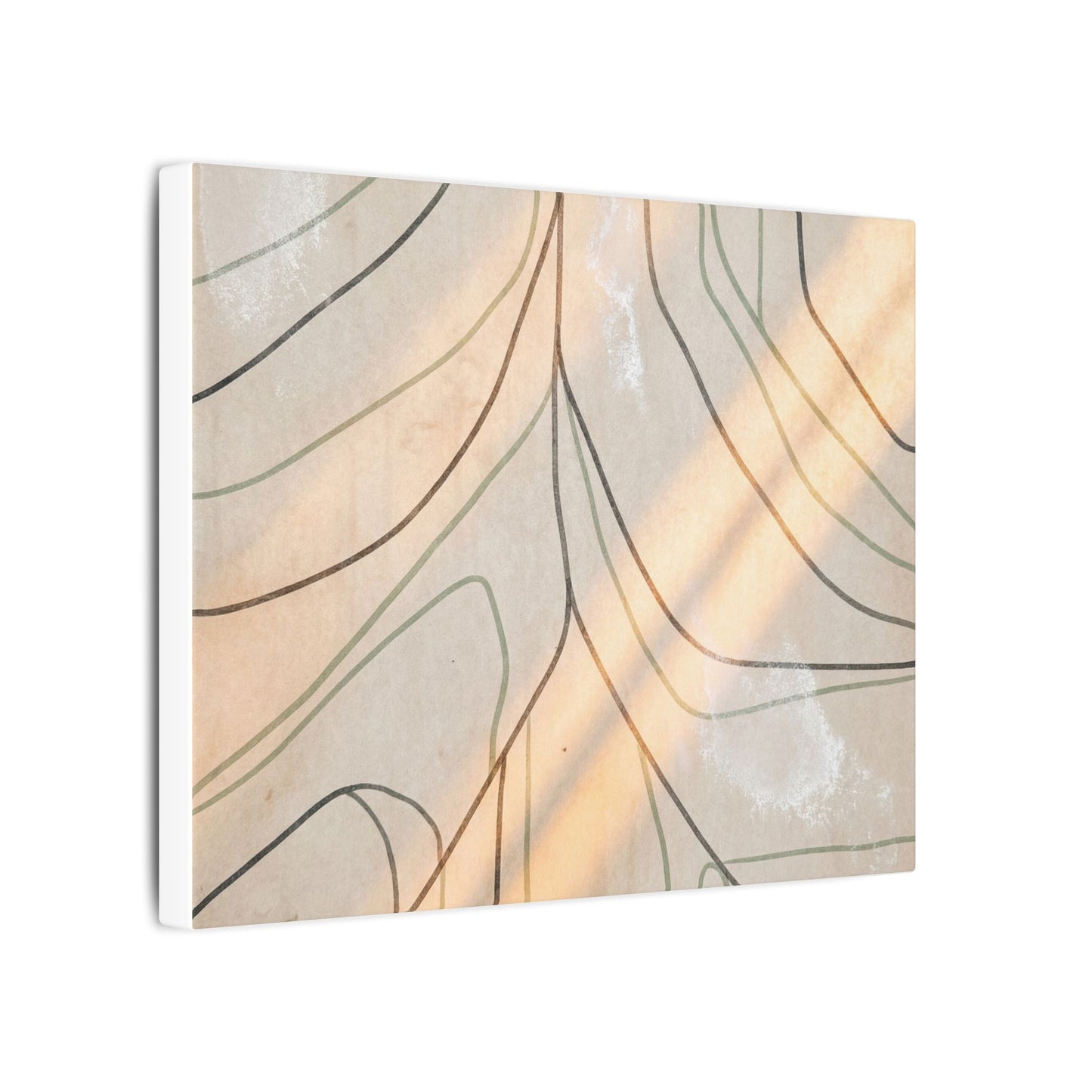 Shoji Screen Minimal Line Canvas Art | Warm Japandi Art