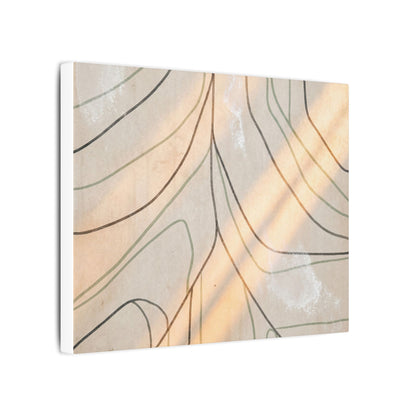 Shoji Screen Minimal Line Canvas Art | Warm Japandi Art