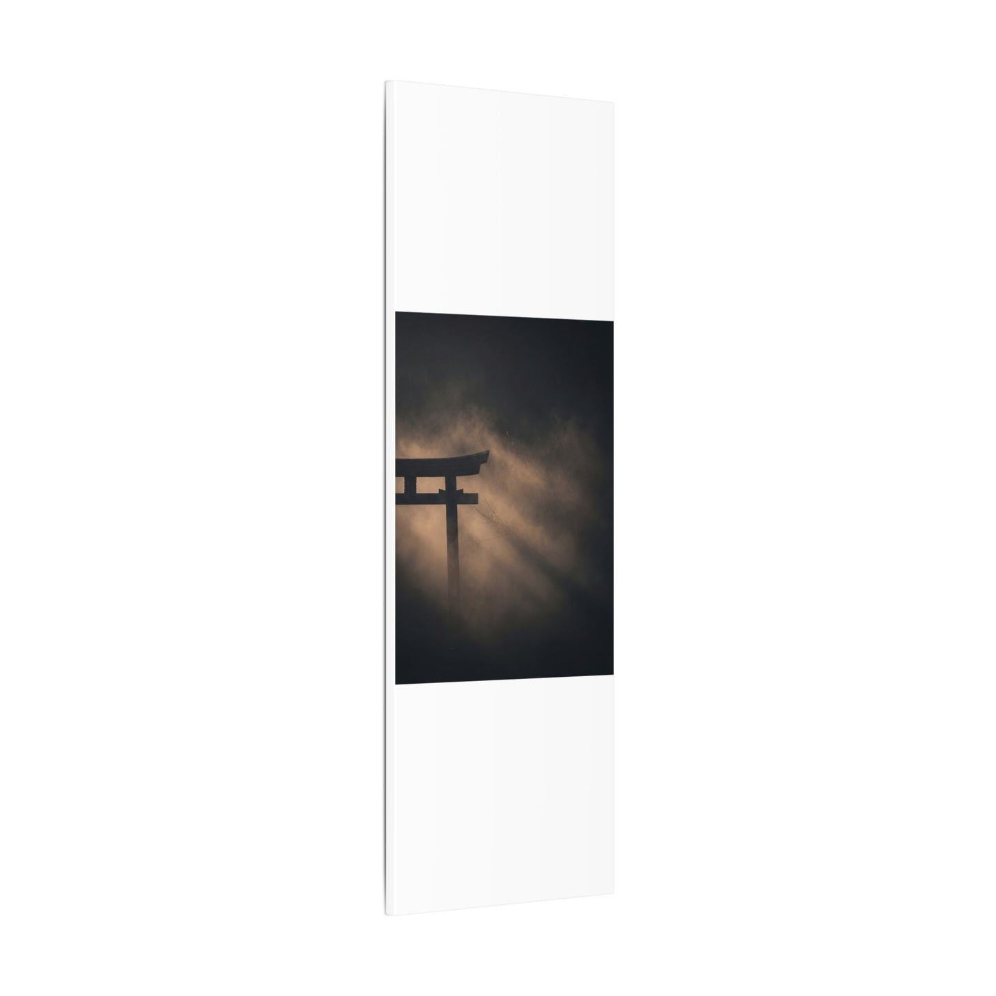 Torii Gate Shadow Zen Canvas Art | Bold Dark Japandi Art