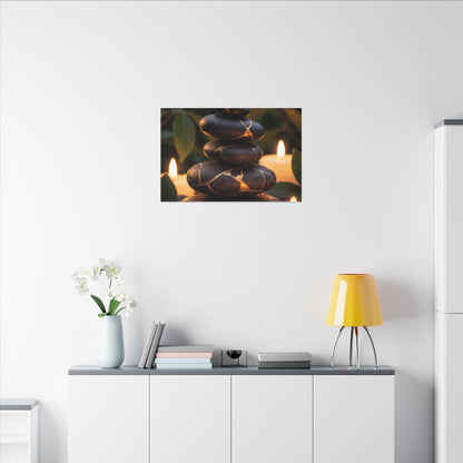 Summer River Stones Gold Vein Canvas Art | Philosophical Decor